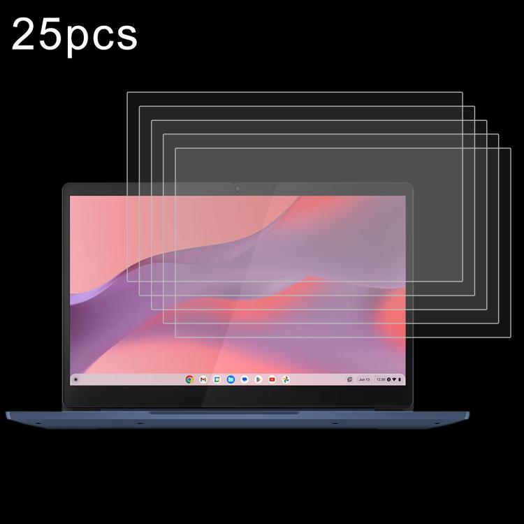 25pcs 9H 0.3mm Explosion-proof Tempered Glass Film, For Lenovo IdeaPad Slim 3 Gen10 14, For Lenovo IdeaPad Slim 5 Light 14, For Lenovo Chromebook 100e 11.6, For Lenovo IdeaPad Slim 5 Light 13.3, For Lenovo Chromebook Plus 14